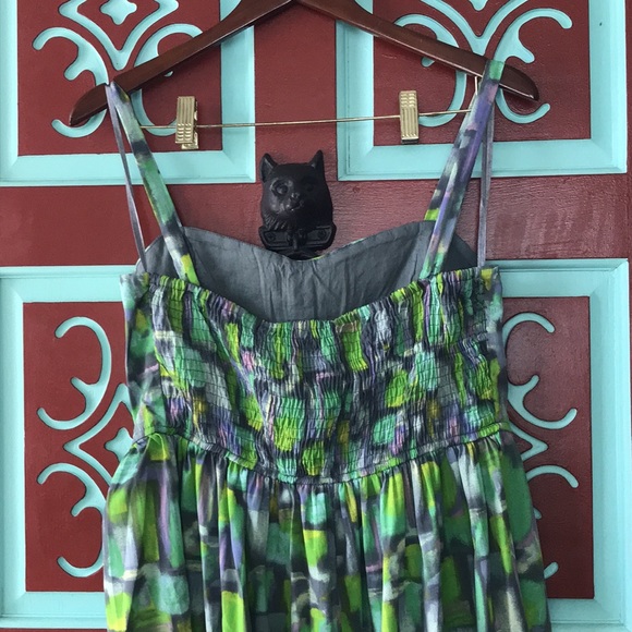Multi Color High Low Band of Gypsies Dress L - Picture 6 of 13